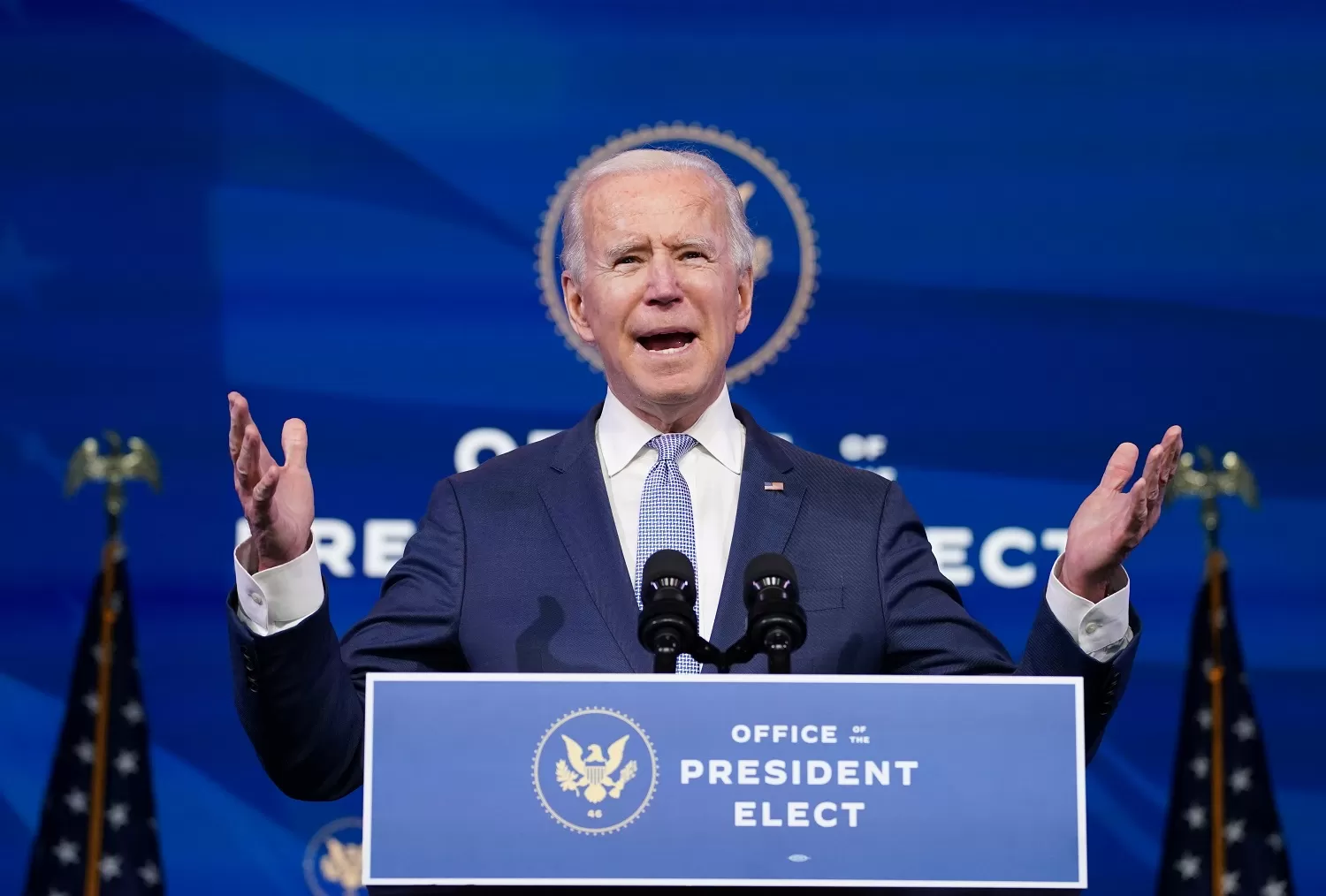 ESTADOS UNIDOS. Biden se refirió a las protestas que tienen lugar en el Capitolio. REUTERS 