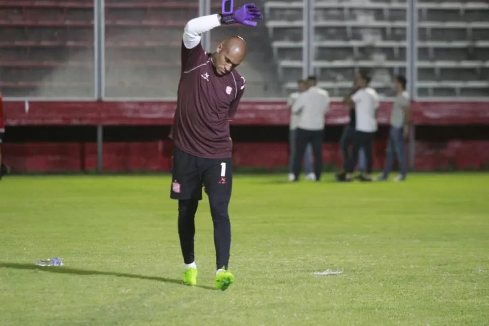  EL ARCO EN CERO. Arce destacó el valor que tiene no haber recibido goles ante Riestra. “Hay que seguir mejorando”, señaló.