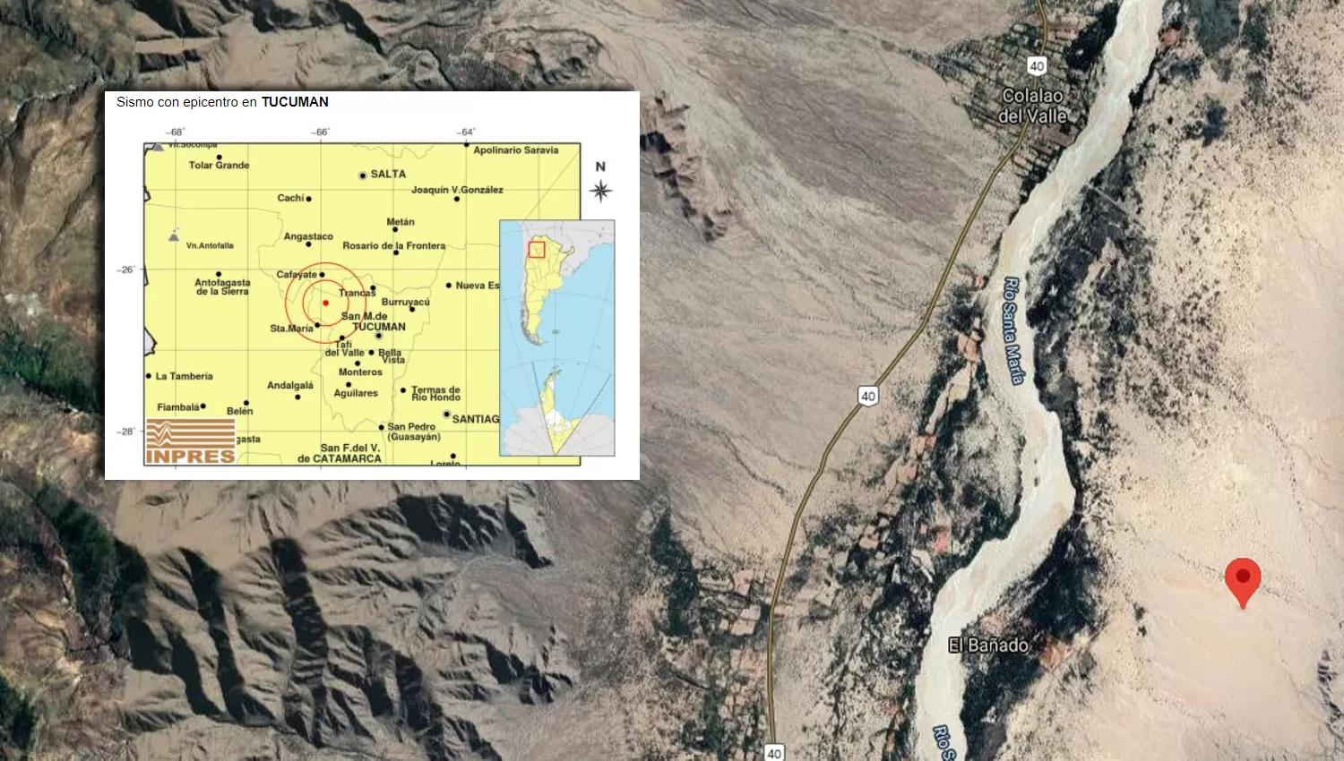 Un temblor asustó a todos en Colalao del Valle