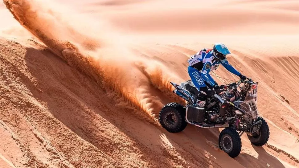 AL FRENTE. Andújar ganó la etapa 7 y se hizo con la punta de Quads que dejó el infortunado Cavigliasso.  