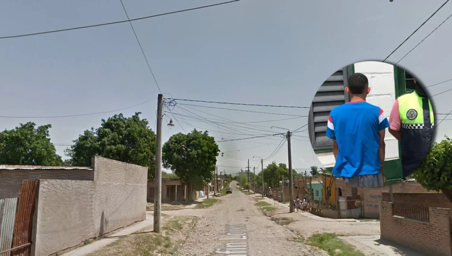 EN LA CALLE. El ataque de Nóblega habría ocurrido en Serafín López al 400, en El Colmenar.