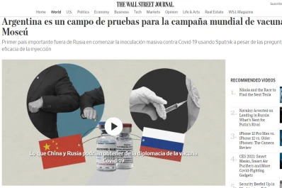 Para The Wall Street Journal, Argentina es un campo de pruebas de la vacuna rusa