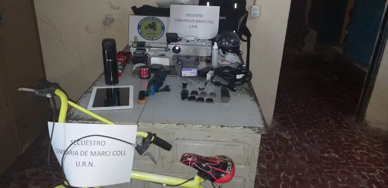 Yerba Buena: detuvieron a un ladrón que huía con una bici de niño y un proyector de películas