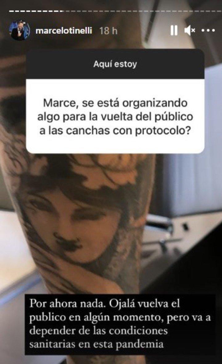 Qué dijo Marcelo Tinelli sobre la vuelta del público a las canchas