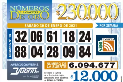 Los Números de Oro de LA GACETA