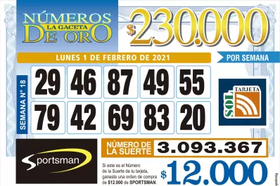 Los Números de Oro de LA GACETA