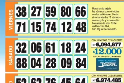 ¡Mucha suerte! Esta es la grilla completa de los Números de Oro