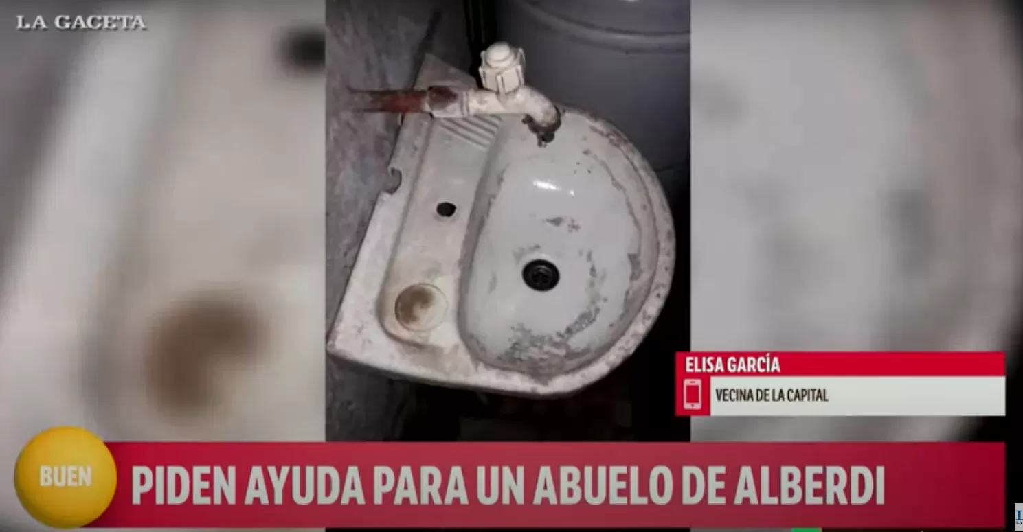 Una iniciativa solidaria busca mejorar las condiciones de vivienda de un abuelo de Alberdi