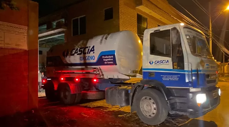 OXÍGENO MEDICINAL. La empresa Cascia Gases llevó 10 toneladas.