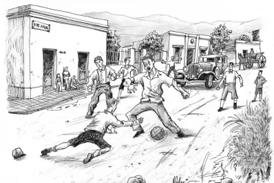 El peligro de jugar al fútbol callejero en pleno centro
