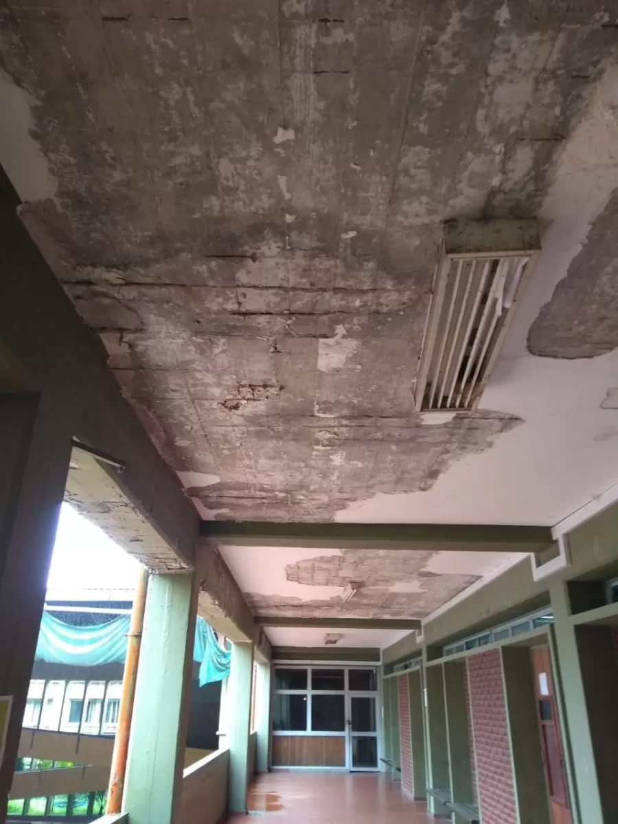 ESCUELA REPÚBLICA DE PANAMÁ, Concepción. Cuando llueve el agua filtra por los techos. Los baños son un desastre.