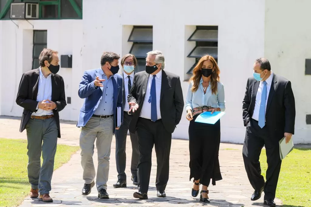 El presidente, Alberto Fernández, en la residencia de Olivos.