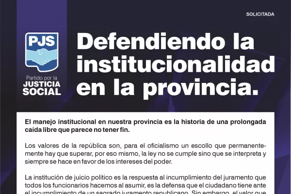 Defendiendo la institucionalidad en la provincia