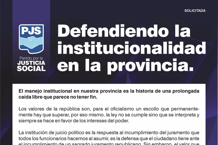 Defendiendo la institucionalidad en la provincia