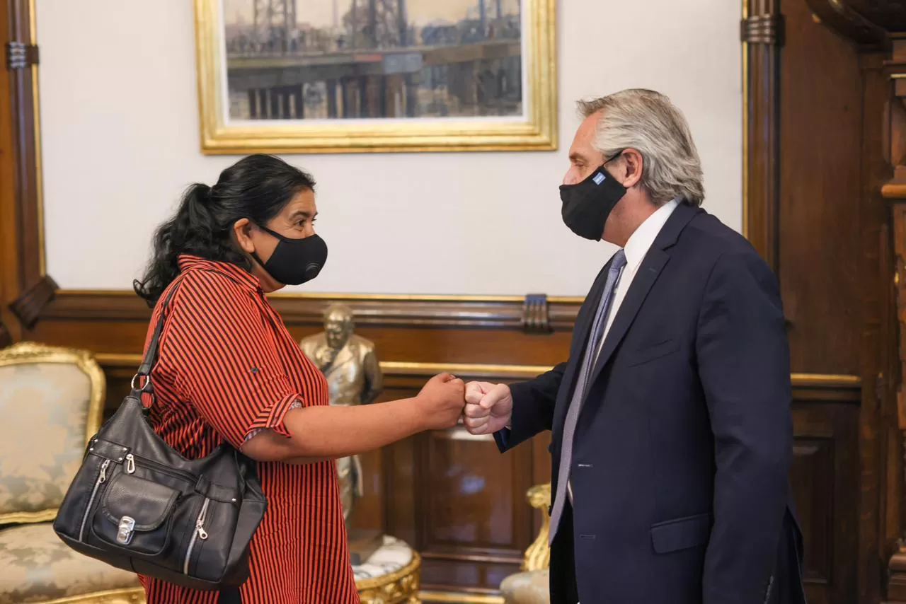 El Presidente se reunió con Margarita Barrientos en Casa Rosada