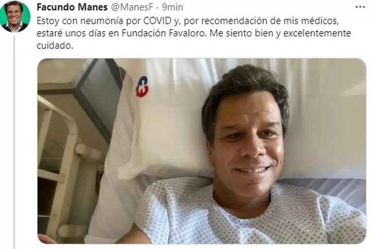 El neurocientífico Facundo Manes anunció que está internado por coronavirus