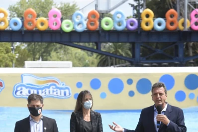 Sergio Massa y Axel Kicillof reabrieron el Parque de la Costa tras su rescate