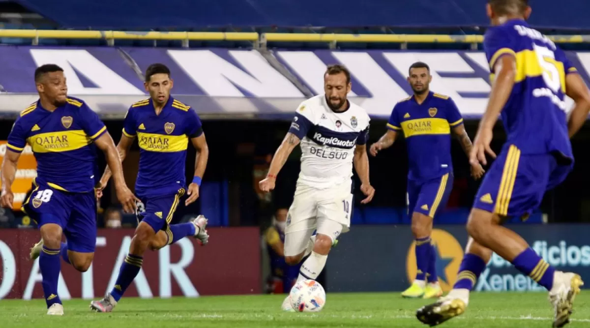 BUEN COMIENZO. Con gol de Brahian Alemán, Gimnasia arrancó el torneo derrotando a Boca.