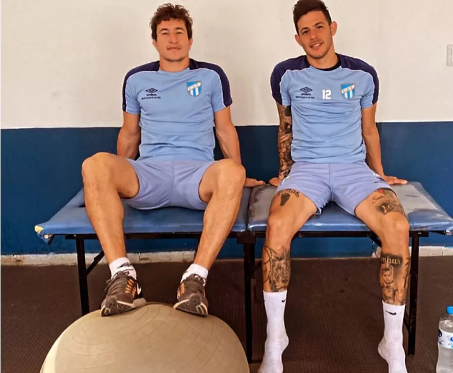 EN PROCESO DE RECUPERACIÓN. Nicolás Aguirre y Leonardo Heredia integran la lista de lesionados que tiene Atlético. instagram leo heredia