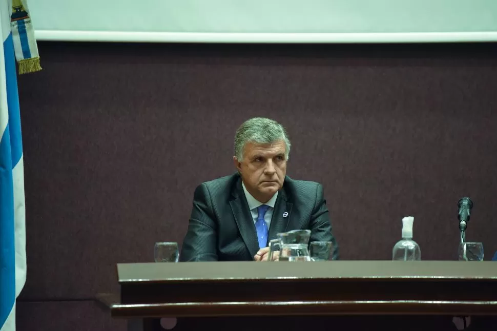 VOZ CRÍTICA. El vicepresidente del Colegio de Abogados de la Capital, Carlos Casal, en un acto institucional de la entidad intermedia. la gaceta / foto de Analía Jaramillo (archivo)