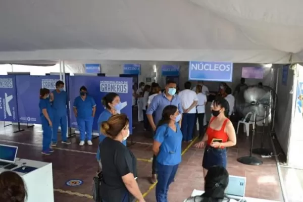 Graneros: realizaron un simulacro de vacunación contra la covid-19
