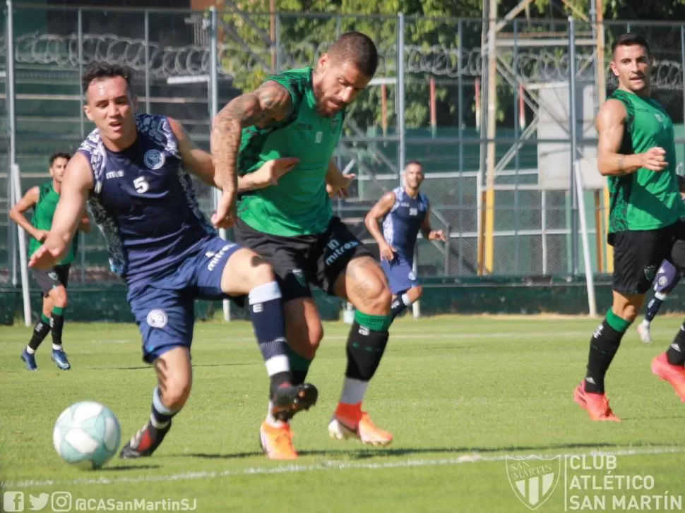 TUVIERON RODAJE. Pese a que no pudieron ganar, los dirigidos por Paulo Ferrari, hace cinco días, disputaron dos amistosos frente el conjunto mendocino Independiente Rivadavia, en San Juan, sin la presencia del público, por la covid. 