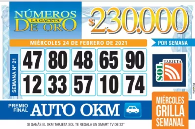 Los Números de Oro de LA GACETA