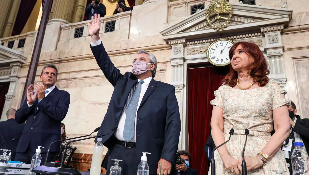 ALBERTO FERNÁNDEZ. En su discurso de apertura del 139° período ordinario de sesiones. Foto PRESIDENCIA DE LA NACIÓN.