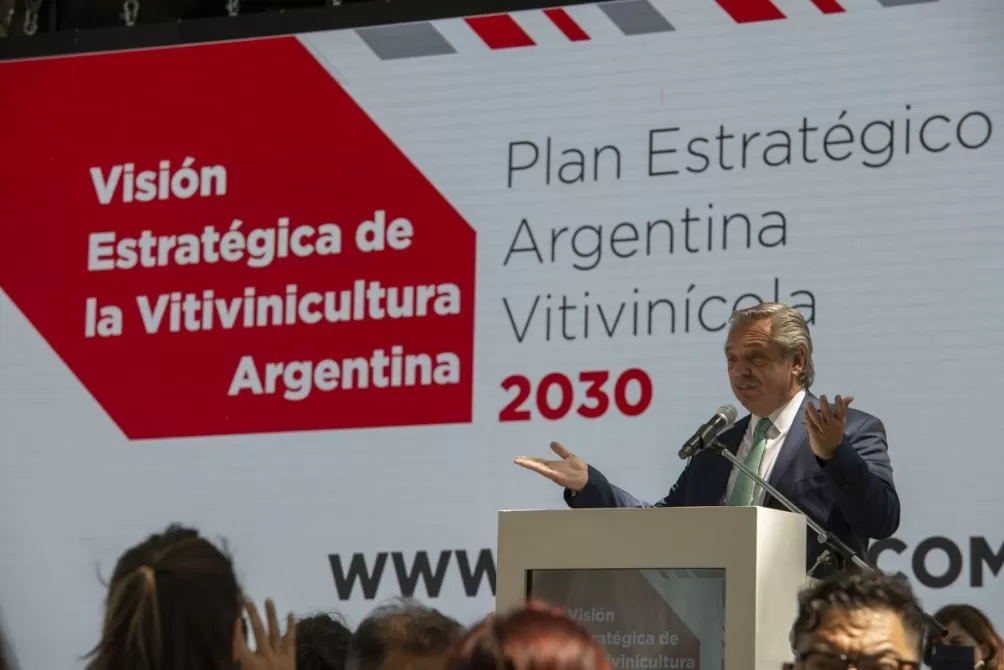 Alberto Fernández, en Mendoza. FOTO TÉLAM.