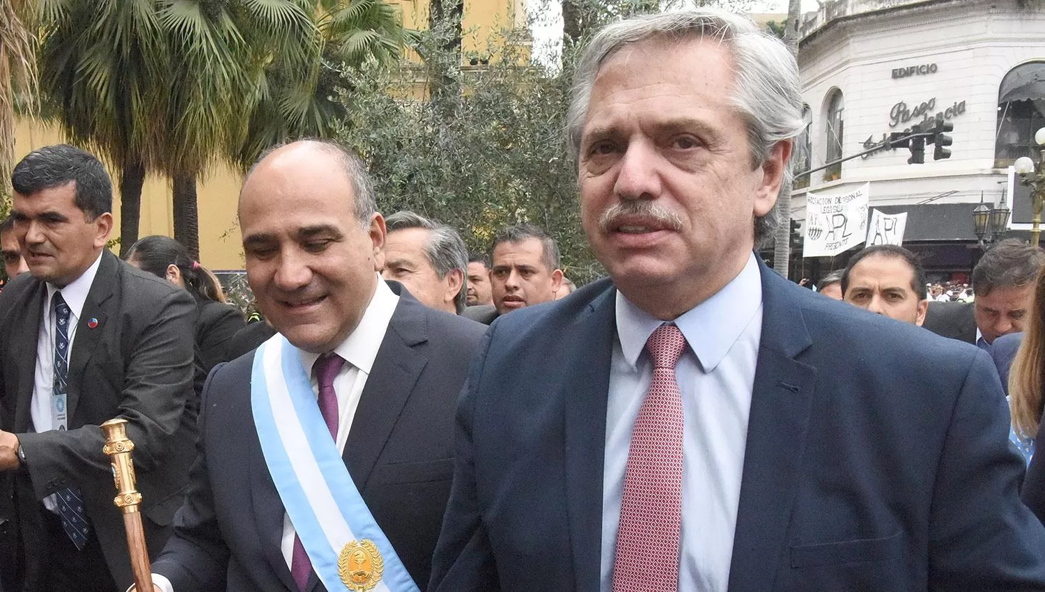 VISITA A TUCUMÁN. Alberto, durante la asunción de Manzur en 2019. LA GACETA/FOTO DE ANALÍA JARAMILLO