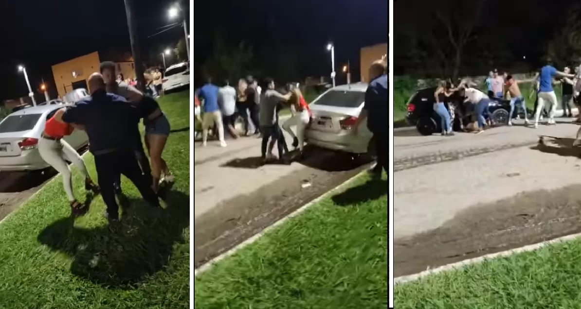 Video: una fiesta en Alderetes terminó en batalla campal