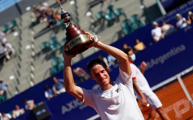 FELICIDAD. Diego Schwartzman cortó una racha de más de 13 años sin títulos para argentinos en suelo local.  