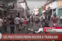 Los puesteros protestan en contra de un posible cierre del Mercado del Norte