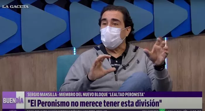 MANSILLA. “El peronismo no se merece tener esta división”, dijo. lgplay