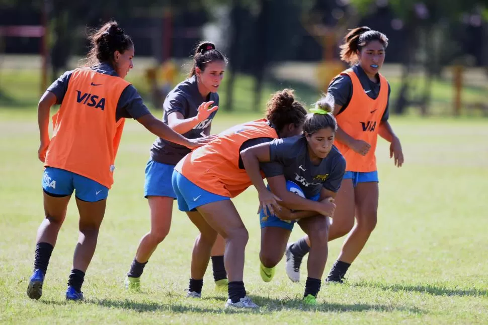 TRABAJO Y ESFUERZO. Los entrenamientos se efectuan en el predio del Cedar, en La Rinconada, bajo las órdenes del head coach, Tomás Bongiorno. LA GACETA / FOTOs DE DIEGO ÁRAOZ