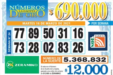 Los Números de Oro de LA GACETA