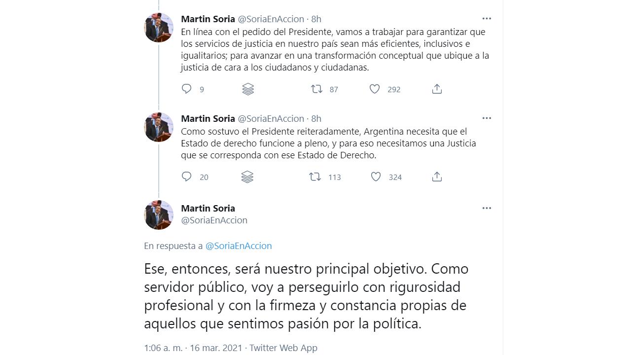 Martín Soria: “necesitamos una Justicia que se corresponda con un Estado de Derecho