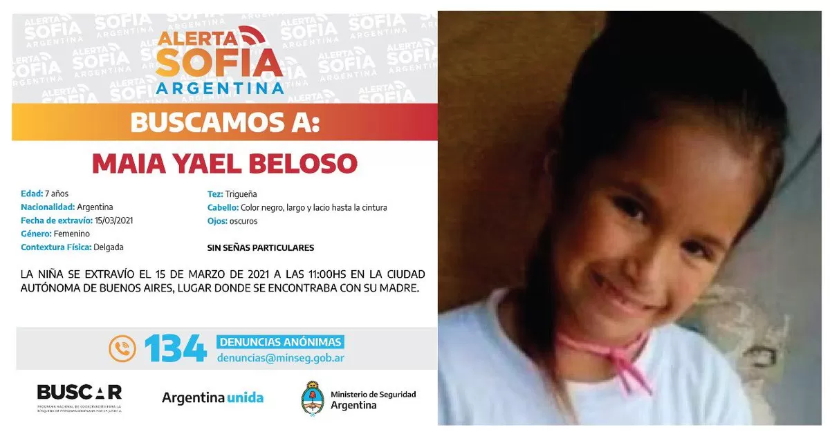 Desesperada búsqueda de Maia: difunden imágenes de la nena con su secuestrador