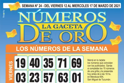 ¡Mucha suerte! Esta es la grilla completa de los Números de Oro