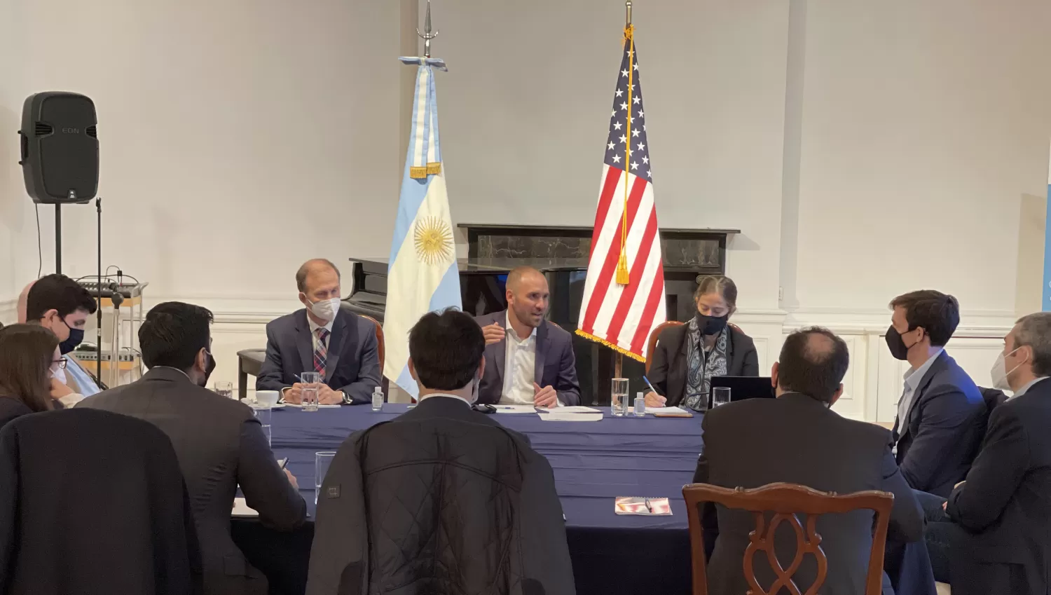 ENCUENTRO. Guzmán se reunió en Nueva York con representantes de fondos de inversión.