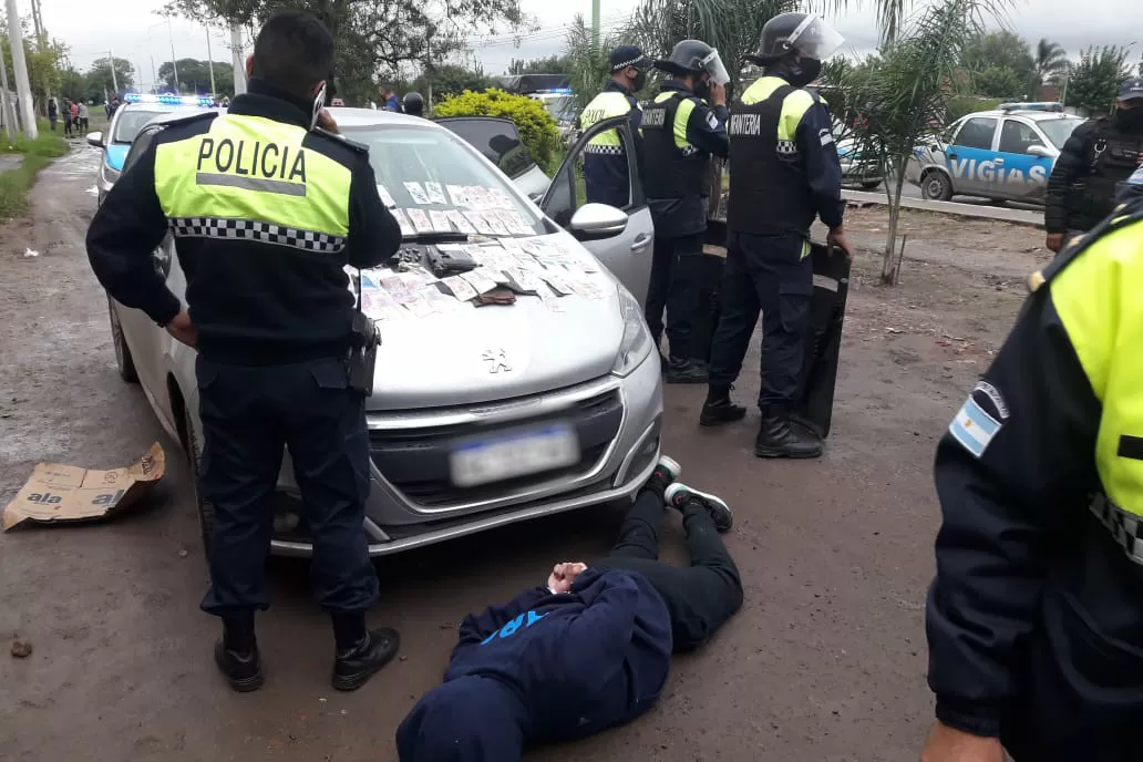 Operativo de la Policía. 