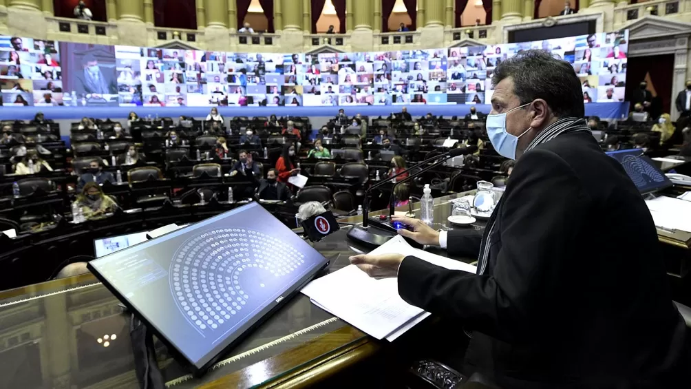 Sergio Massa preside Diputados. Foto Télam