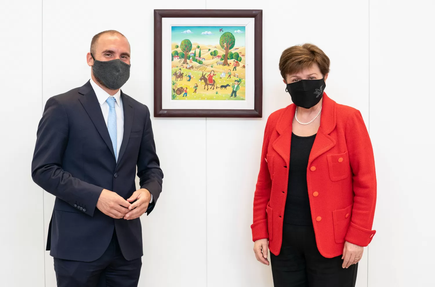 EN EEUU. Guzmán junto a Georgieva, tras la reunión.