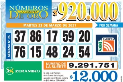 Los Números de Oro de LA GACETA