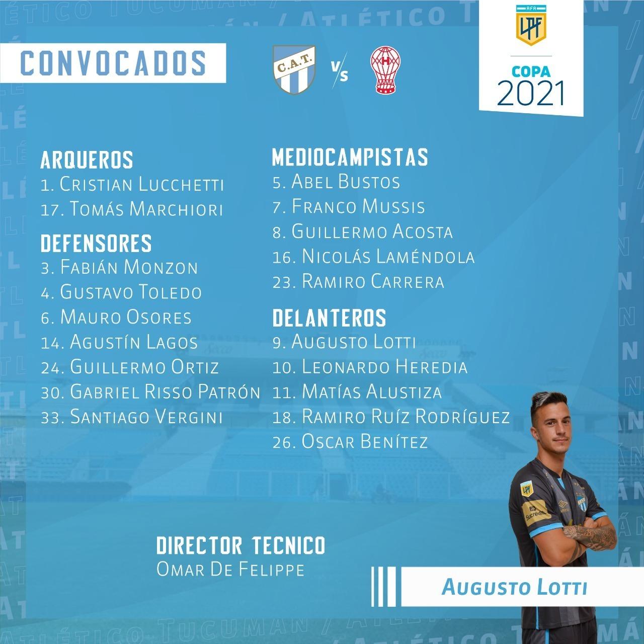 Atlético tiene todo listo para el partido de 18 minutos ante Huracán