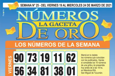 ¡Mucha suerte! Esta es la grilla completa de los Números de Oro