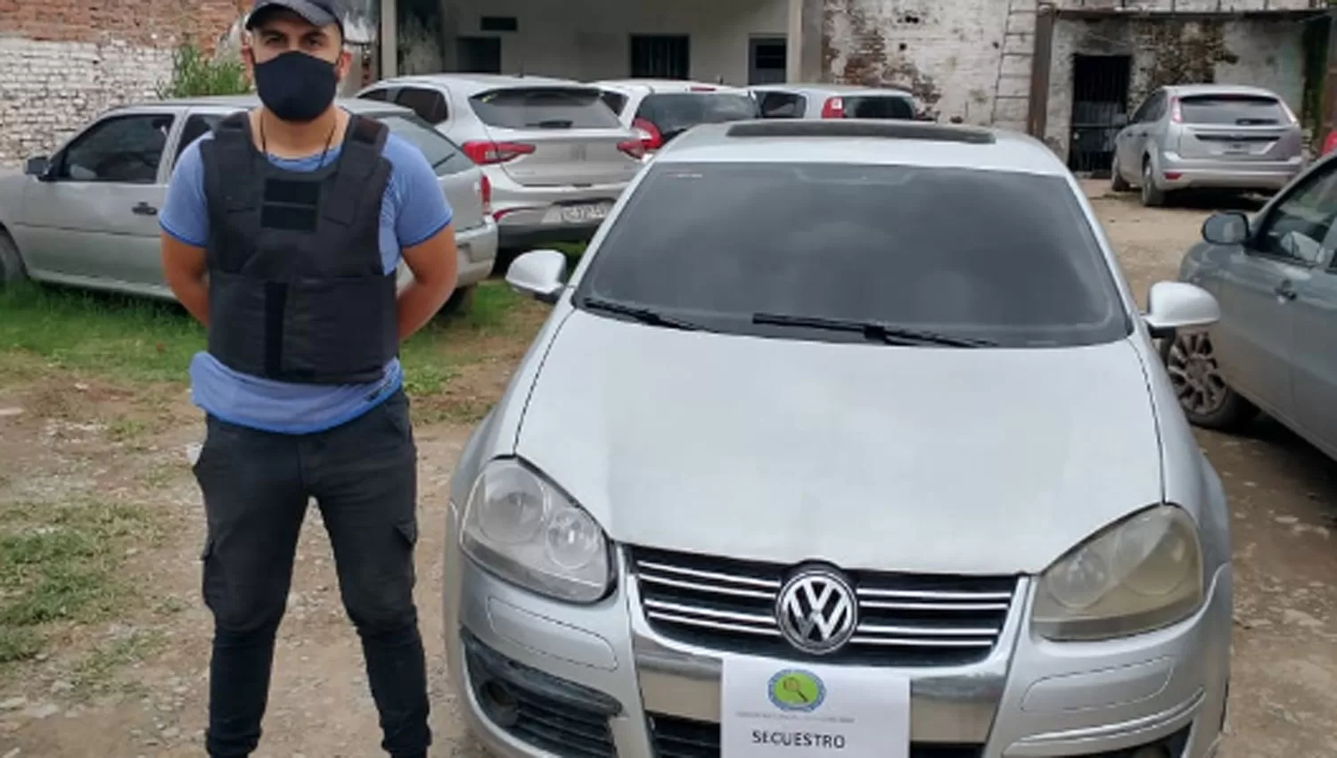 SECUESTRO. Los delincuentes se movilizaban en un VW Vento.