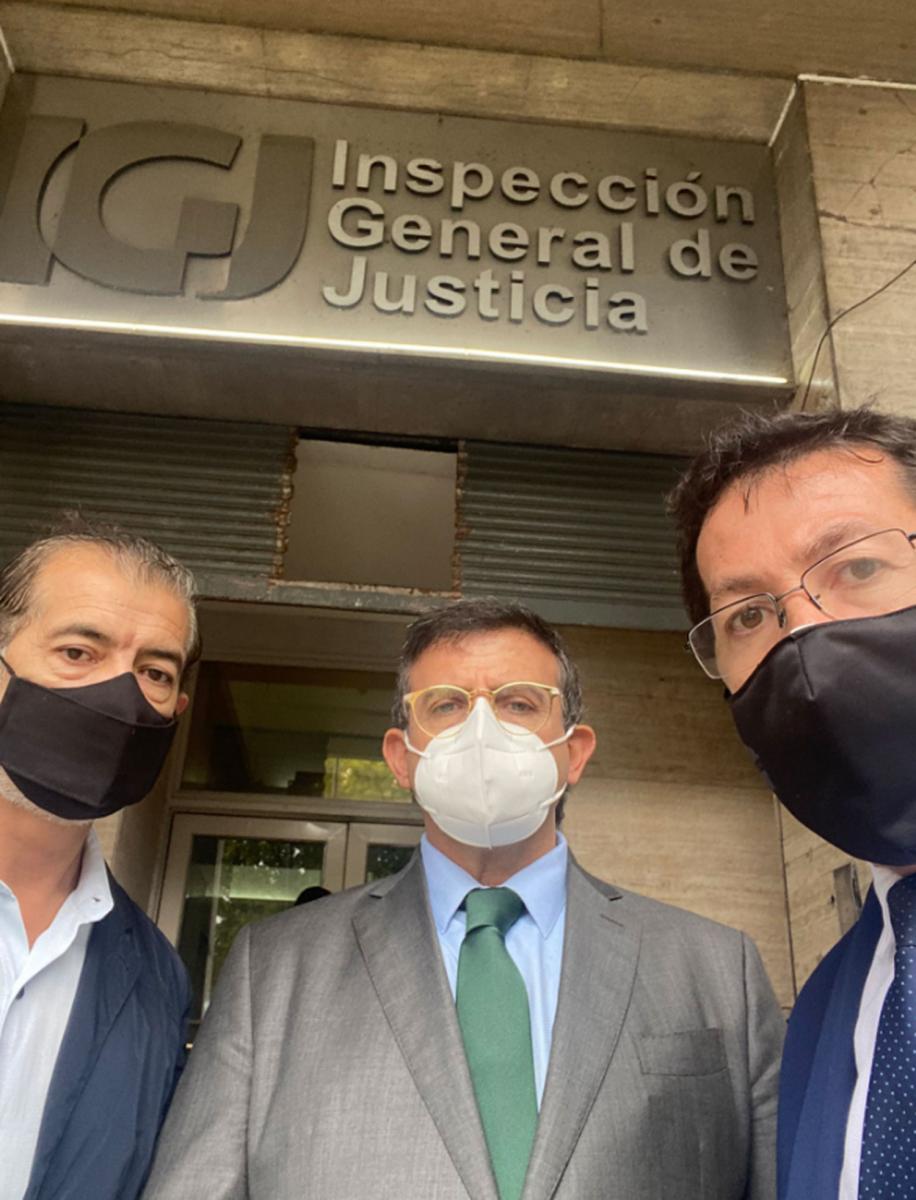 EN LA IGJ. Santillán, Cisneros y Ledesma llevaron adelante las gestiones en Buenos Aires.