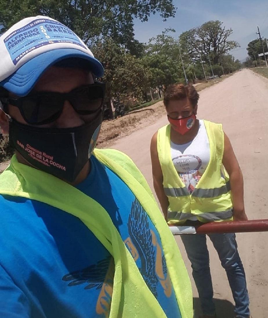 CONTROLES DE ACCESO. Habían sido implementados el año pasado, ante la primera ola de covid. FB Comuna San José de La Cocha