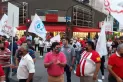 Con cortes en tres esquinas del microcentro, SEOC protestó para volver al horario corrido